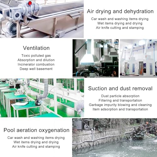 Single/Three Phase Vortex Ring Blower, 220V/380V Regenerative Vacuum Pump, Industrial Side Channel Blower, Electric Air Pump for Factory Ventilation & Dust Removal (250W/380V)