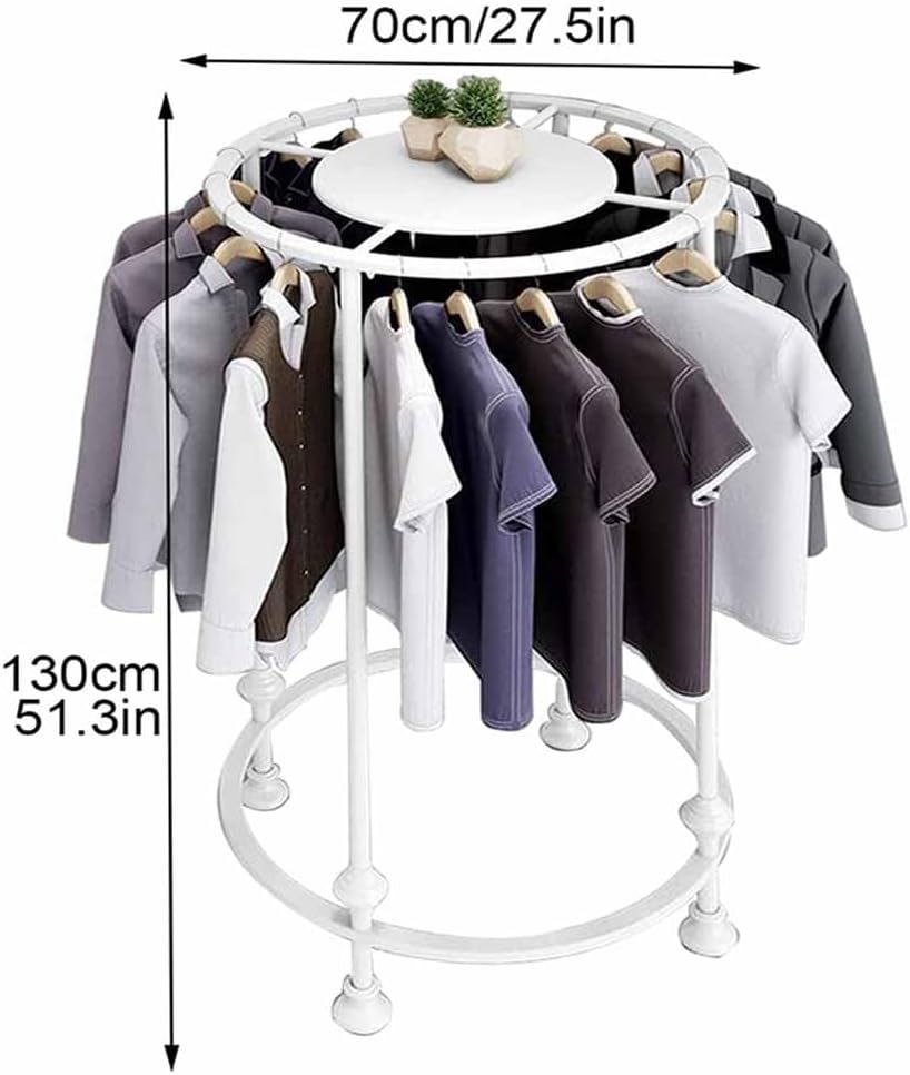 28' Metal Clothing Rack, Freestanding Round Garment Rack, Industrial Pipe Heavy Duty Clothes Rack, Clothes Hanger Rack for Coats, Shirts, Sweaters Wardrobe Rack,Gold