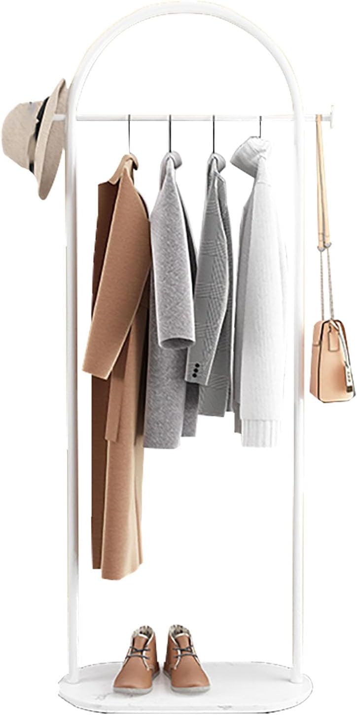 Portable Metal Clothing Rack - Durable Free-Standing Garment Organizer for Coats, Shirts, Sweaters - Ideal for Bedroom & Living Room Storage