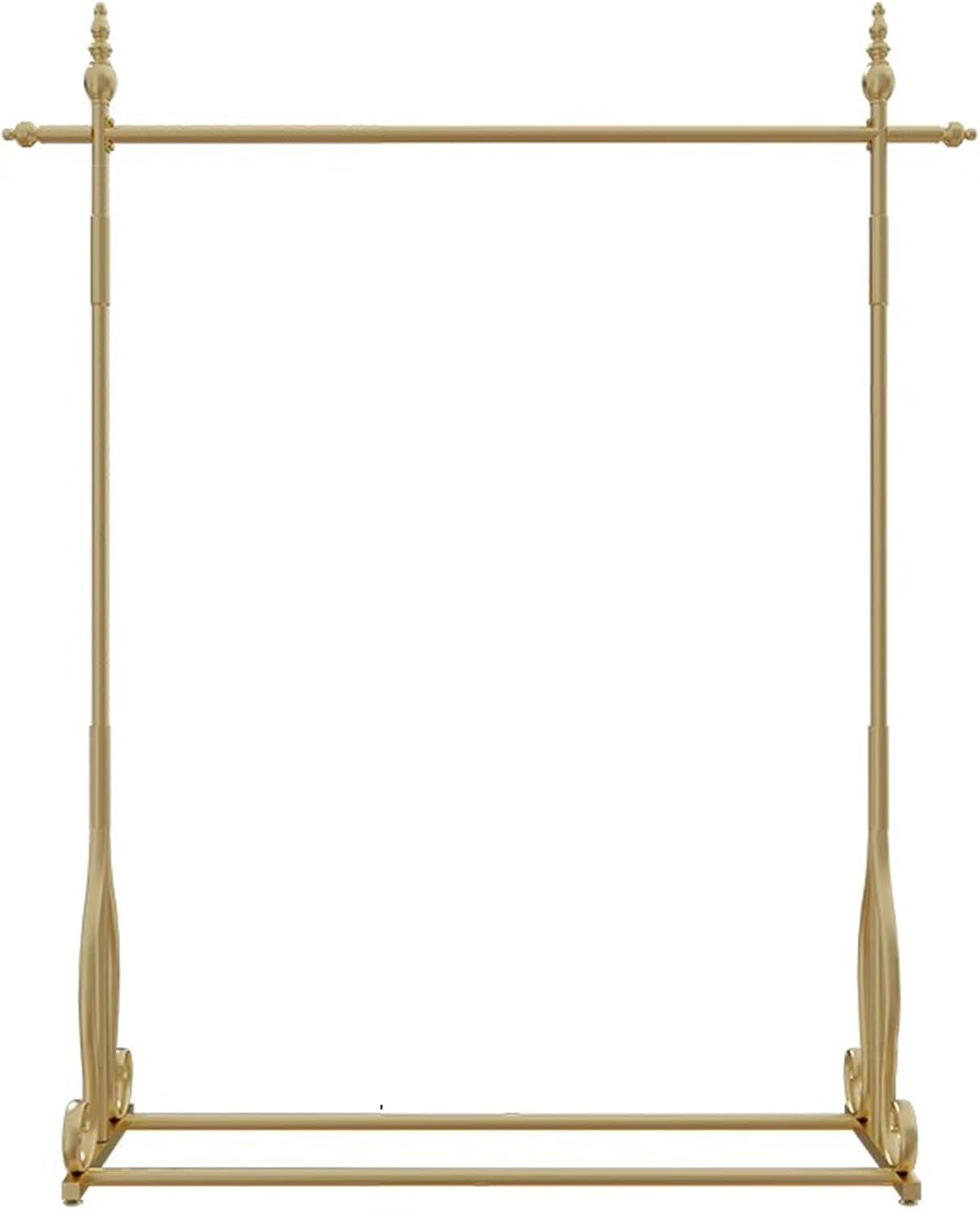Heavy Duty Garment Rack Nordic Modern Clothing Rack for Hanging and Display Clothes Gold Wrought Iron Clothes Rail for Bedrooms and Boutiques Freestanding Single Rod Coat Rack (120X40X177CM)