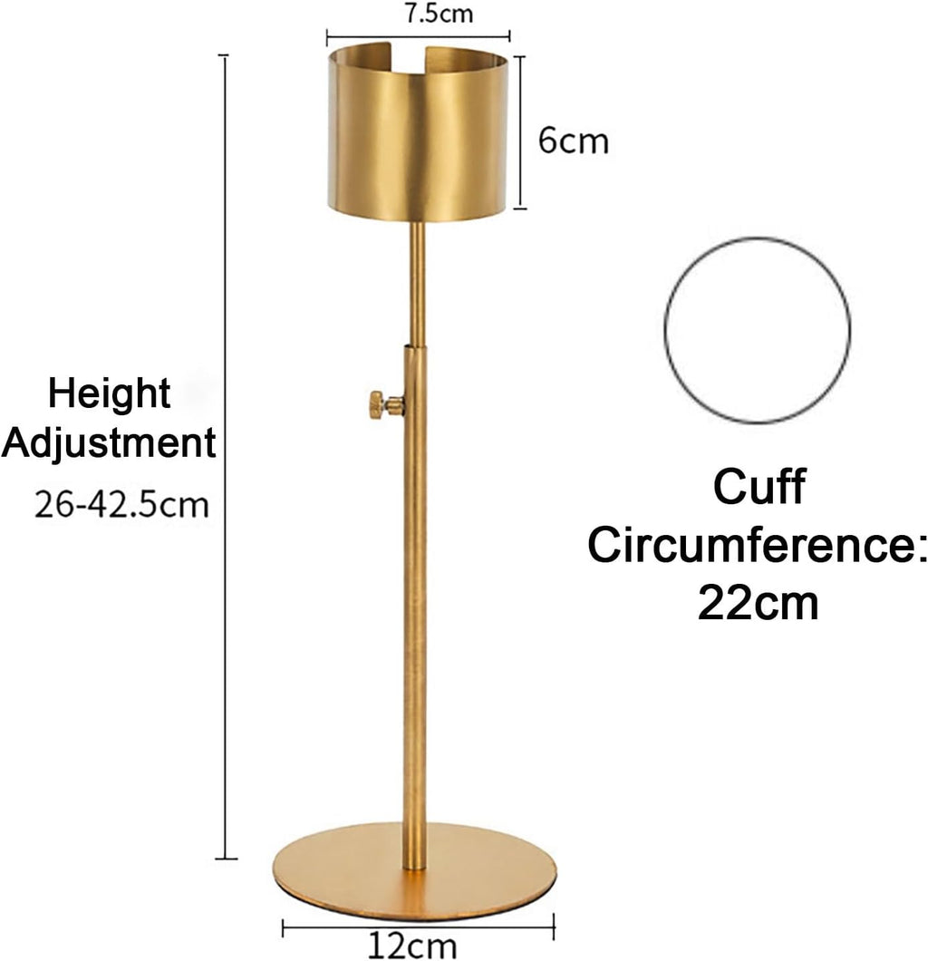 Stainless Steel Shirt Cuff Display Stand, Freestanding Countertop Cuff Holder For Dress Shirts & Suits, Height Adjustable Metal Cuffs Racks, Non-Slip Base(Black,5 Pack)