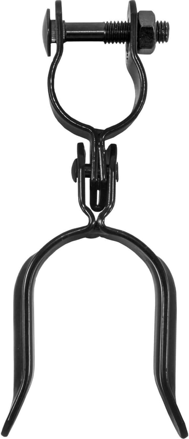 Black 1-3/8' x 1-7/8' Heavy Duty Fork Latch - Pressed Steel - Powder Coated - CASE Qty 10
