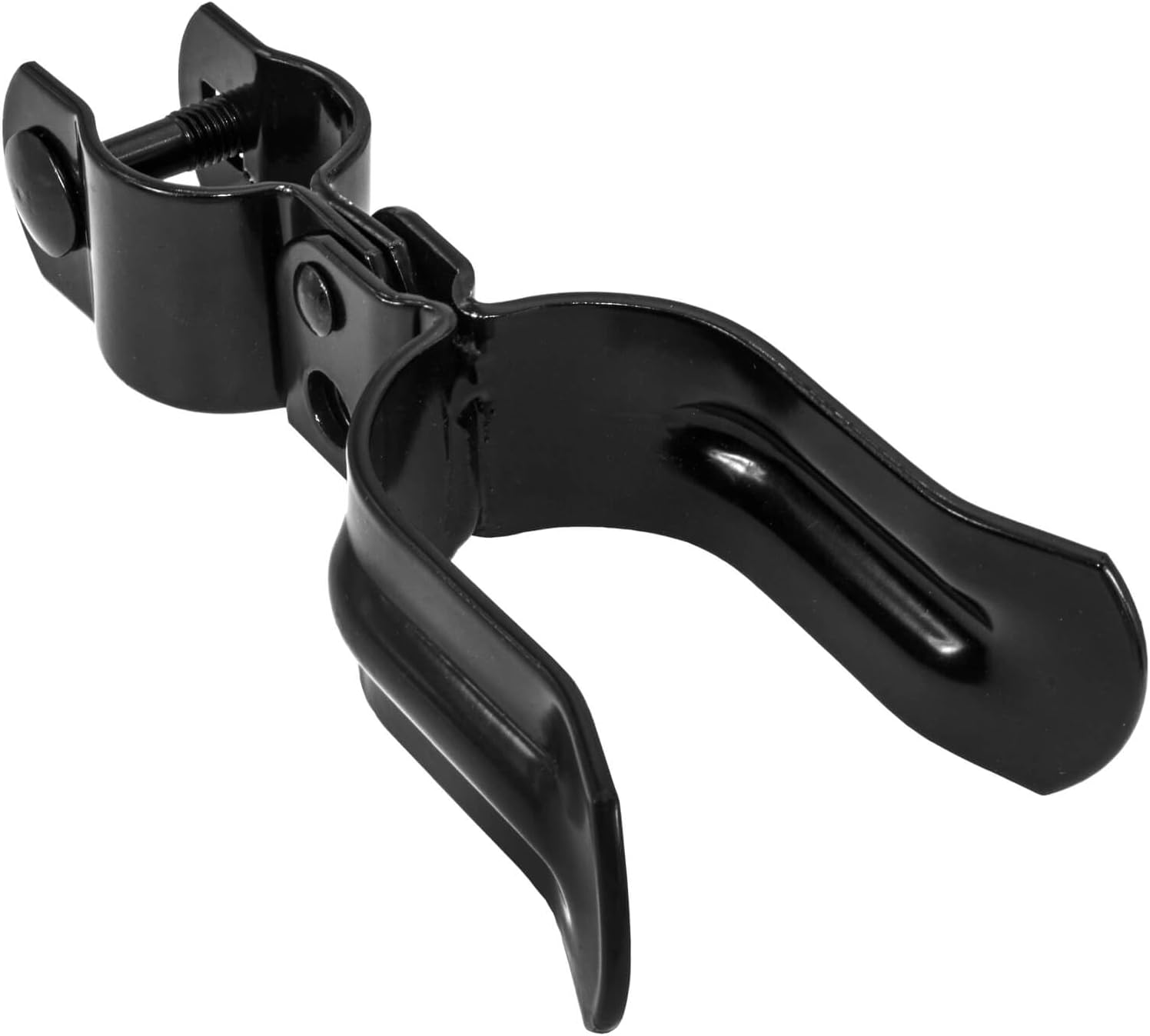 Black 1-3/8' x 1-7/8' Heavy Duty Fork Latch - Pressed Steel - Powder Coated - CASE Qty 10