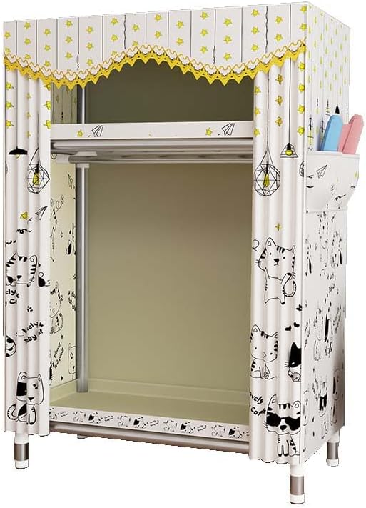 HUHJYUGE Portable Closet for Bedroom, Freestanding Closet Organizer, Heavy Duty Garment Rack, Wardrobe Clothes Organizer with Non-Woven Fabric Cover, Bedroom Armoire, for Cloakroom