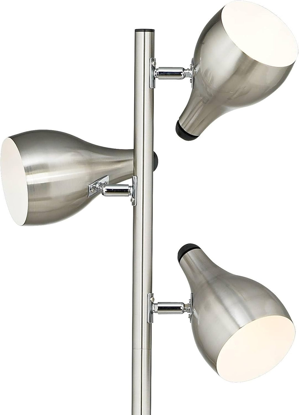 360 Lighting Trac Modern 64' Tall Standing Floor Lamps Set of 2 Lights Tree-Style Task 3-Light Adjustable Silver Metal Brushed Steel Finish Living Room Bedroom House Reading Office Home Decor Dining