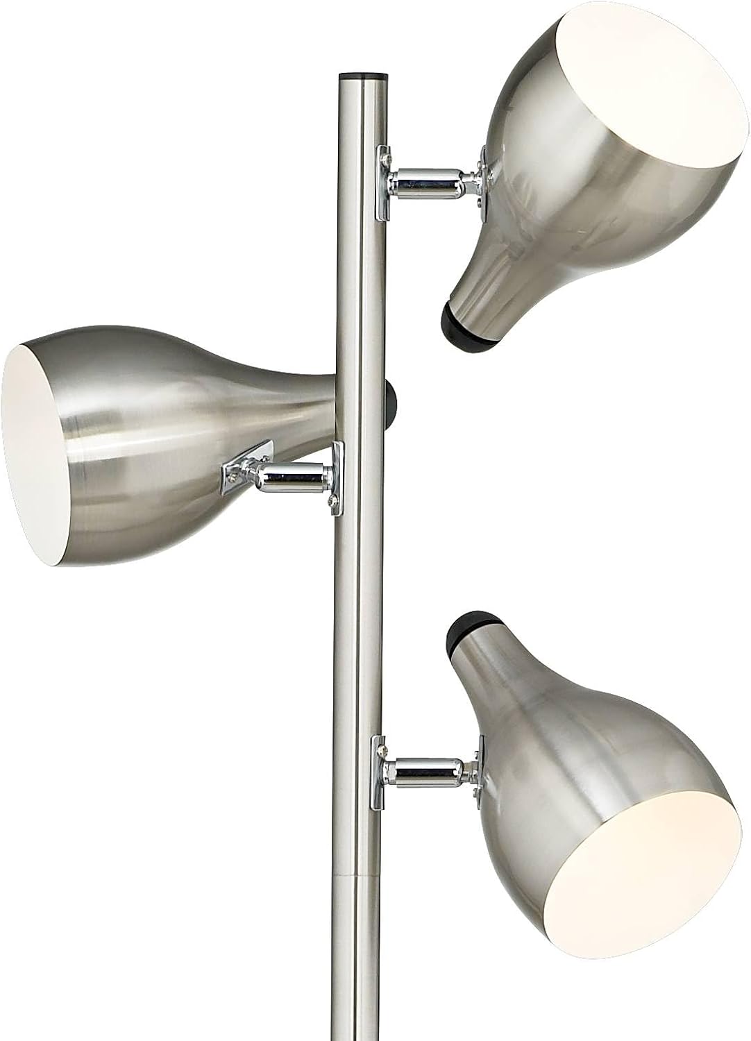 360 Lighting Trac Modern 64' Tall Standing Floor Lamps Set of 2 Lights Tree-Style Task 3-Light Adjustable Silver Metal Brushed Steel Finish Living Room Bedroom House Reading Office Home Decor Dining