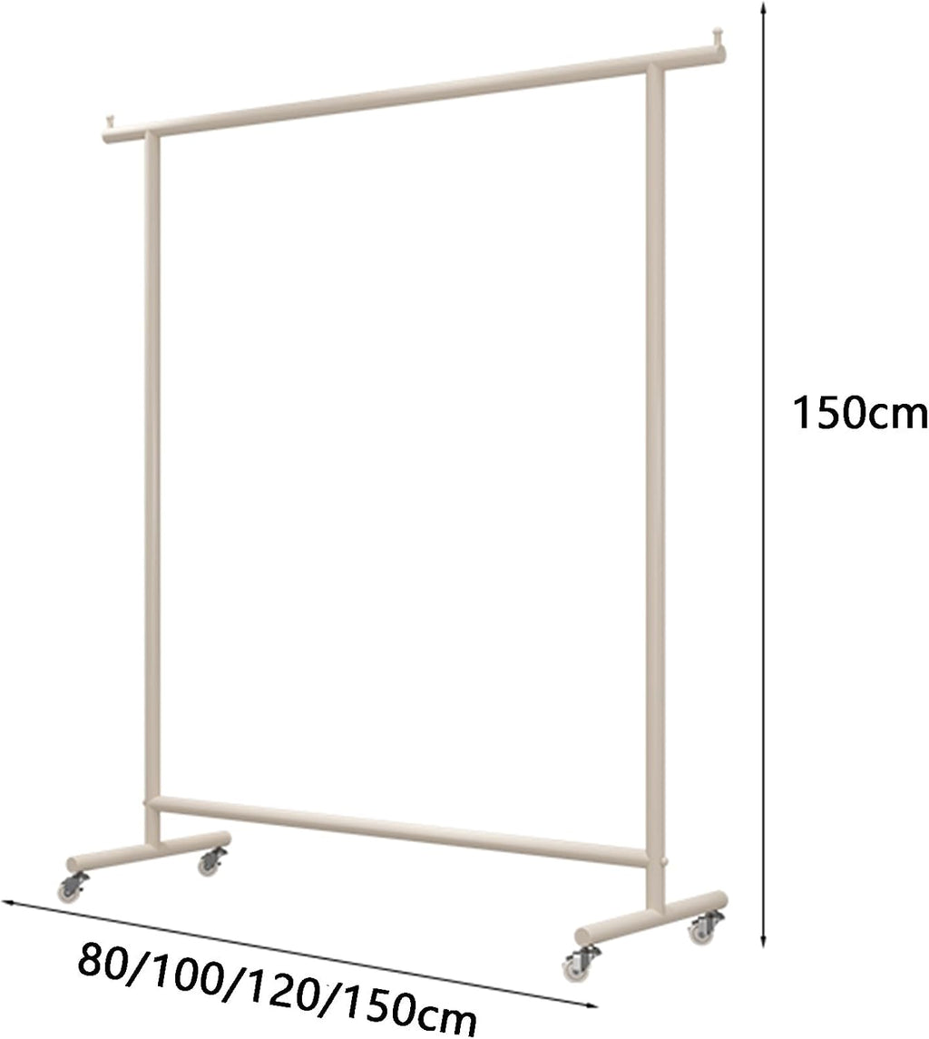 Heavy Duty Coat Rack, Garment rack Metal Clothes Rail On Wheels, Heavy Duty Clothing Rack For Hanging And Display Clothes, Freestanding Bedroom Coat Rack, Portable Clothes Organizer ( 120X40X150CM)