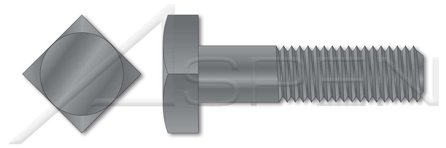 (100 pcs) 1/2'-13 X 4, Machine Bolts, Square Head, Steel