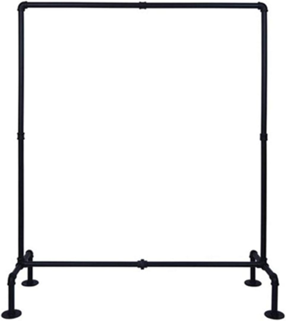 Mlaea Iron Frame Drying Rack, Single-Rod Garment Rack for Coats, Shirts, Dresses, Freestanding Clothing Storage Display Rack for Clothes Store, Balcony, Bedroom, 121cm(Size:121 * 114CM)