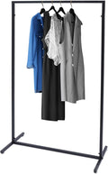 Clothing Garment RackSimple Houseware Clothing Rack, Heavy Duty Industrial Pipe Garment Rack, Clothes Display Rack, Hanging Clothes Shirts Jeans and Coats Black, 44.