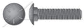 (100 pcs) 1/2'-13 X 5, Carriage Bolts, Round Head, Square Neck, Full Thread, Grade 8 Steel