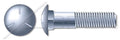 (10 pcs) 1/2'-13 X 15, Carriage Bolts, Round Head, Square Neck, Part Thread, Grade 5 Steel, Zinc