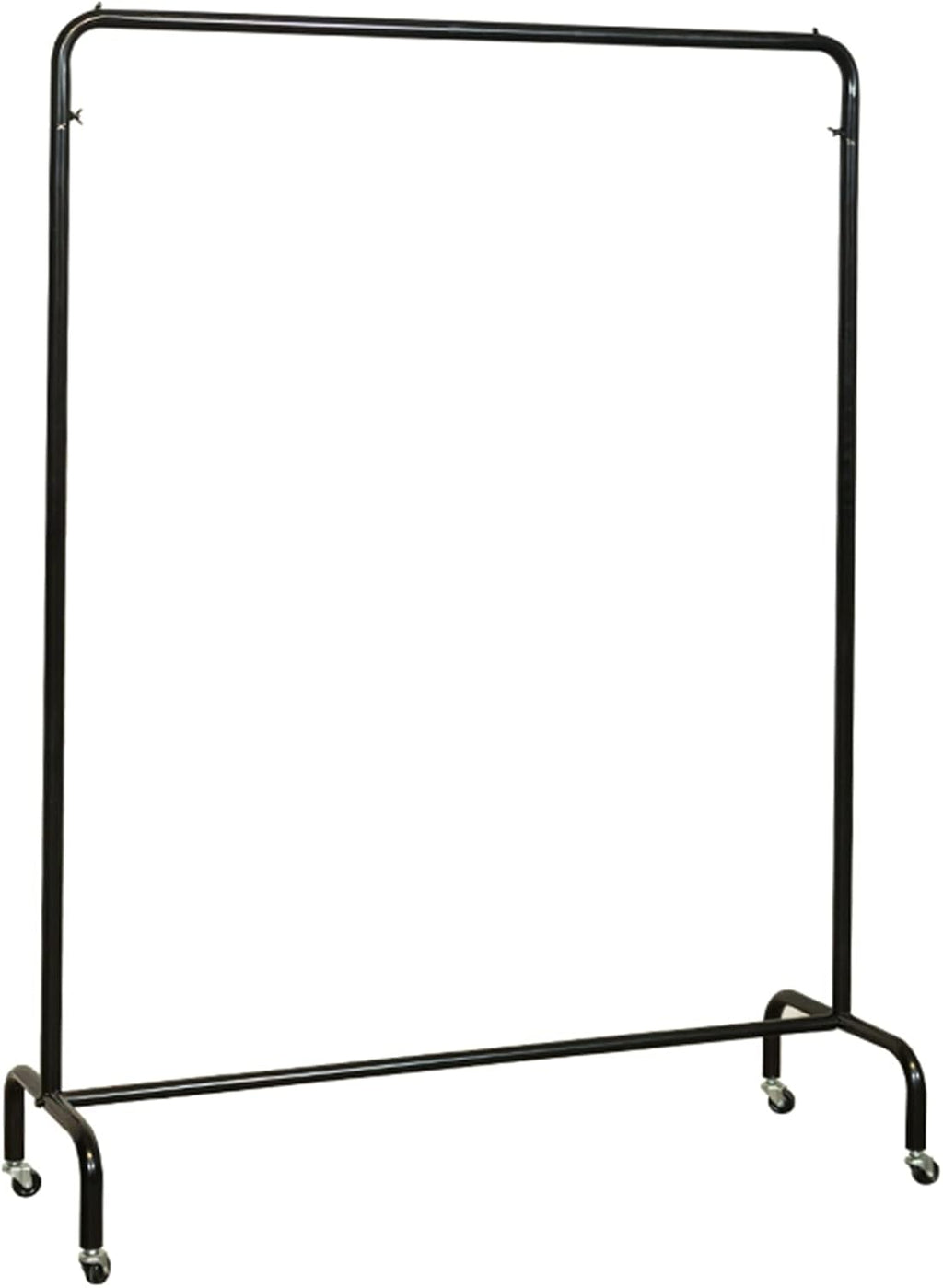 Heavy Duty Garment Rack Single-Rail Metal Clothing Rack for Bedroom, Heavy-Duty Clothes Rail On Wheels, Freestanding Retail Display Racks, Clothes Hanging Rack, Black (120X40X160CM)