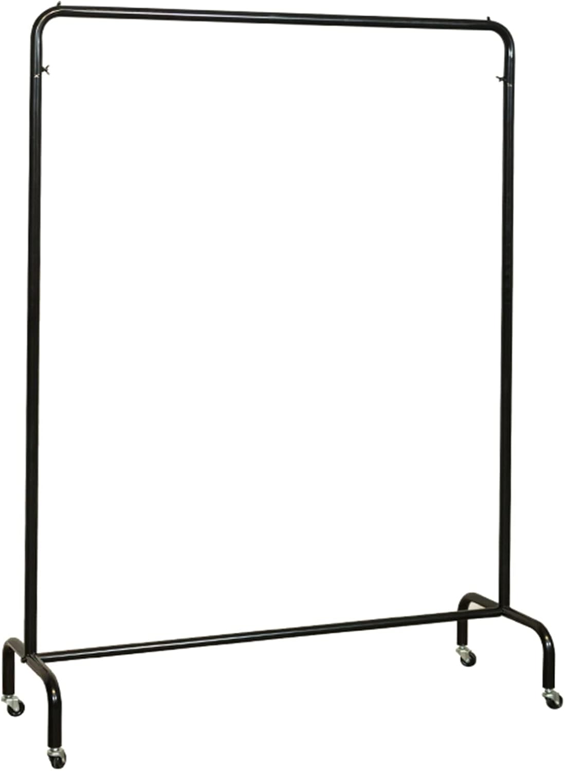 Heavy Duty Garment Rack Single-Rail Metal Clothing Rack for Bedroom, Heavy-Duty Clothes Rail On Wheels, Freestanding Retail Display Racks, Clothes Hanging Rack, Black (120X40X160CM)