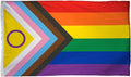 FlagSource Intersex Progress Pride Nylon Decorative Flag, Made in the USA, 5x8'