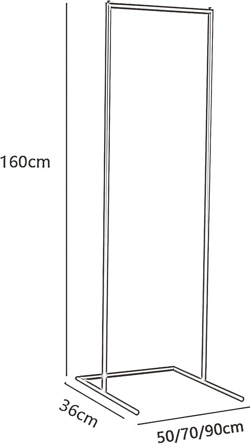 Heavy duty Garment rack Freestanding Clothing Rack For Hanging Clothes, Coats, Skirts, Heavy Duty Metal Clothes Rail, U-shaped Base, Space Saving Coat Rack For Bedroom, Retail Displa (Gold 50X36X160C