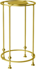 27.5in Round Clothing Rack with Top Shelf - Metal Clothing Display Stand for Retail, Freestanding Garment Rack, Stylish Gold Naajima Display Shelves, 70cm