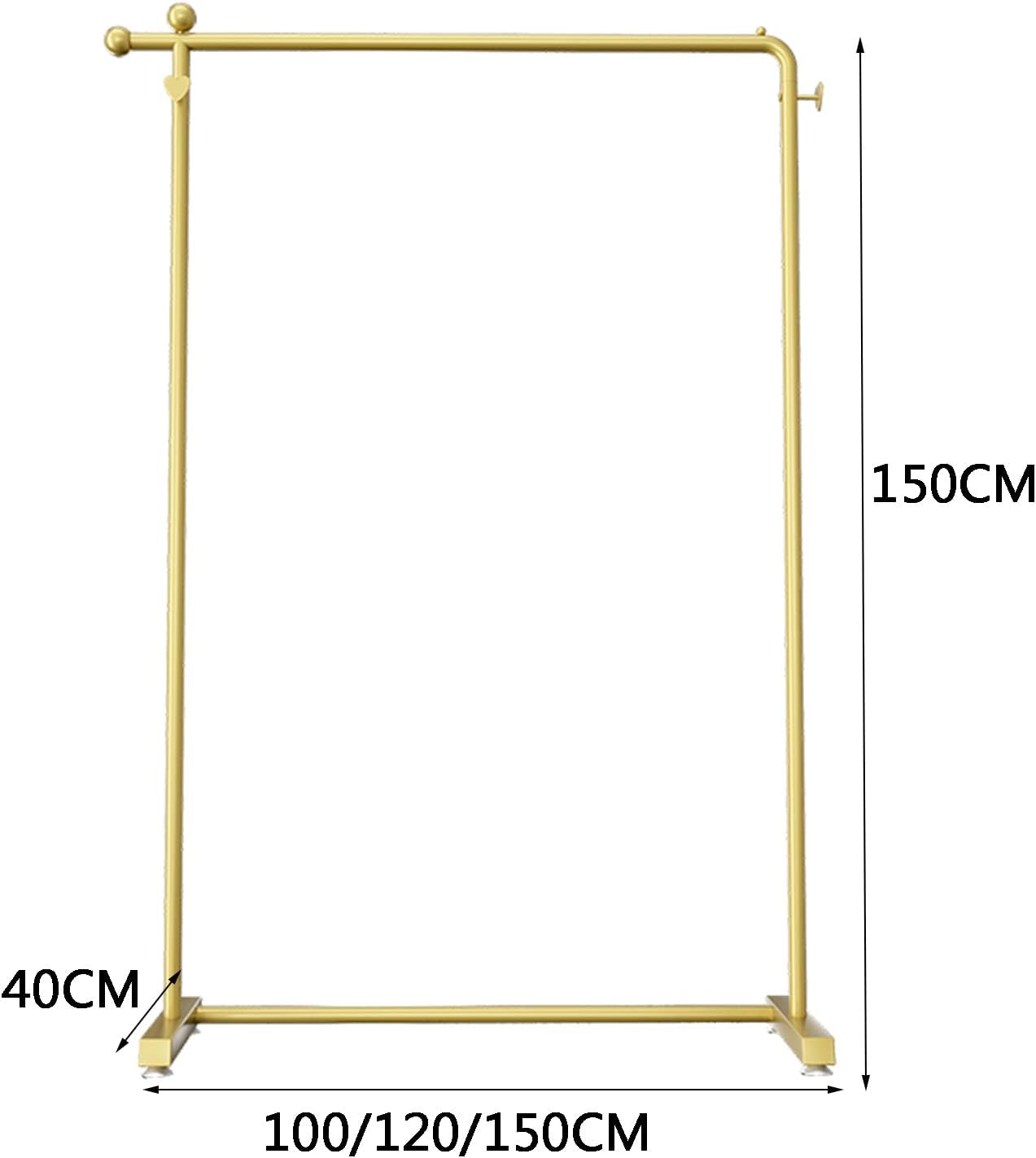 Heavy Duty Coat Rack, Garment rack Modern Freestanding Clothing Rack With 2 Heart-shaped Hooks, Heavy Duty Clothes Rail For Retail Display, Large Capacity Coat Rack For Bedroom And Living ( 150x40x15