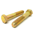 (200 Pieces) 1/2-13x3' Grade 8 Hex Head Cap Screws Bolts UNC Coarse Partial Threads Zinc Yellow