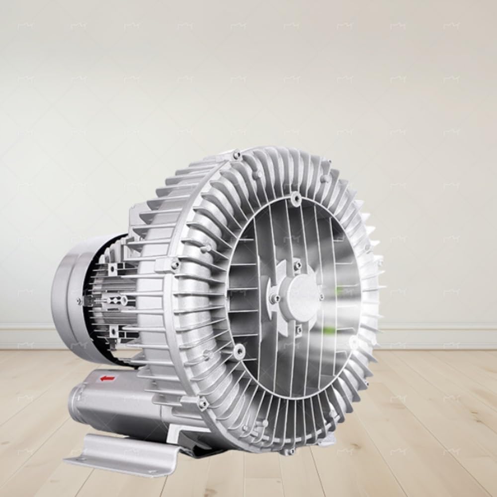 Regenerative Blower for Aquaculture, 110V 50Hz Ring Blower 0.5HP 0.74HP 1.01HP 1.49HP, Large Airflow Type High-Pressure Vortex Blower, Industrial Vacuum Pump(180W/0.24HP)