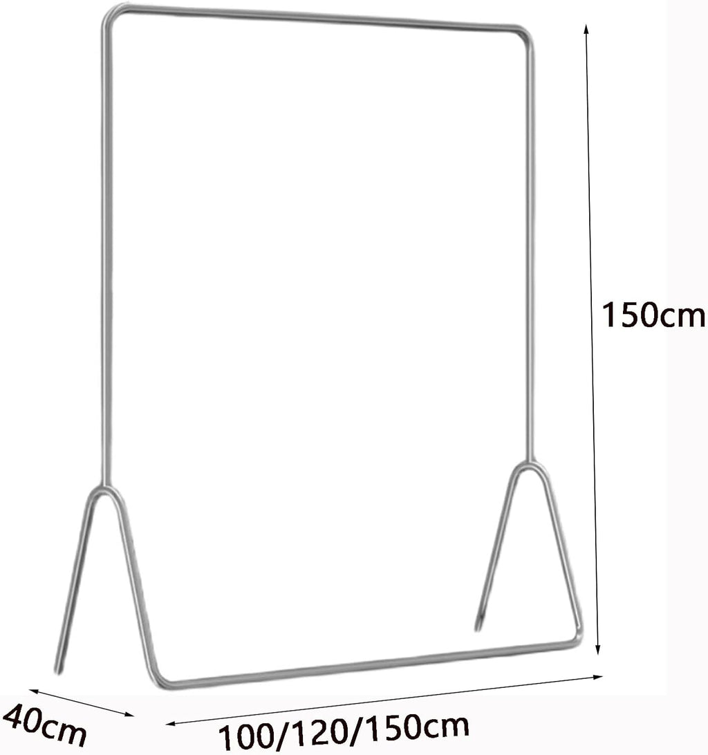 Heavy duty Garment rack Silver Stainless Steel Clothes Rail Clothing Store Display Rack Heavy Duty Cothing Rack For Hanging Clothes Freestanding Coat Rack For Bedroom Easy To Assemble Coat ( 120X40X1