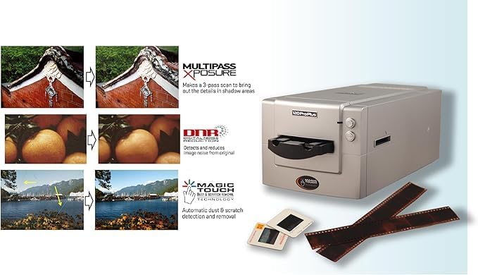 Pacific Image PrimeFilm 120 Pro Plus Film Scanner. Medium & 35mm Film, Slide Scanner. Faster Scan Speed. 6,400 dpi/48-bit True Color. 4.2 Dynamic Range. Mac/PC