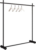 Heavy Duty Coat Rack, Garment rack Modern Black Wrought Iron Clothing Rack For Hanging And Display Clothes Freestanding Coat Rack For Bedrooms And Boutiques Commercial Metal Clothes Rail ( 100X40X145