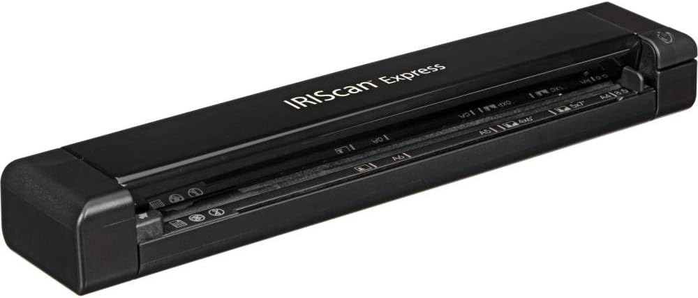 IRIScan Express 4-Portable Scanner 8PPM simplex, USB, Document Scanner, 8PPM, Receipt Scanner, Full OCR Readiris, Windows Black