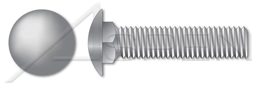 (100 pcs) 1/2'-13 X 3, Carriage Bolts, Round Head, Square Neck, Full Thread, A307 Steel, Hot Dip Galvanized
