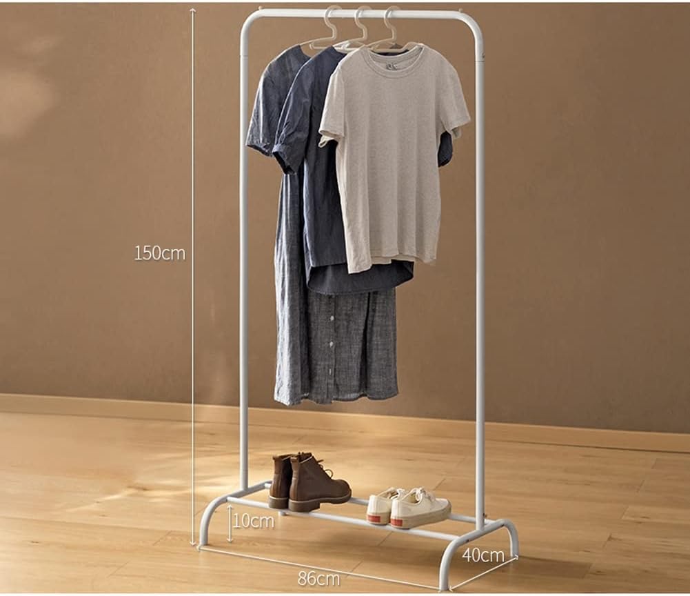 Freestanding Portable Metal Garment Rack, for Hanging Clothes Coats Skirts Shirts Sweaters, for Bedroom Guest Room, 86cm