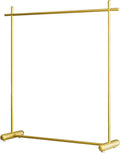 Heavy duty Garment rack Gold Metal Clothing Rack For Bedroom And Boutique Commercial Heavy Duty Clothes Rail For Hanging And Display Clothes Freestanding Single Rod Coat Rack Easy To Assemble ( 150X4