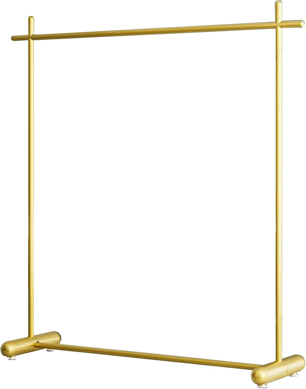 Heavy duty Garment rack Gold Metal Clothing Rack For Bedroom And Boutique Commercial Heavy Duty Clothes Rail For Hanging And Display Clothes Freestanding Single Rod Coat Rack Easy To Assemble ( 100X4