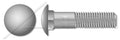 (100 pcs) 1/2'-13 X 16, Carriage Bolts, Round Head, Square Neck, Undersized Body, Part Thread, A307 Steel, Hot Dip Galvanized