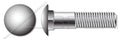 (100 pcs) 1/2'-13 X 1-1/4', Carriage Bolts, Round Head, Square Neck, Stainless Steel