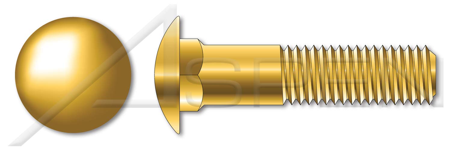 (10 pcs) 1/2'-13 X 4, Carriage Bolts, Round Head, Square Neck, Silicon Bronze