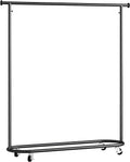 Heavy Duty Clothes Rack with Wheels, 30cm Wide Freestanding Metal Rolling Garment Rack for Coats, Shirts, Dress(Black,80x30x155cm)