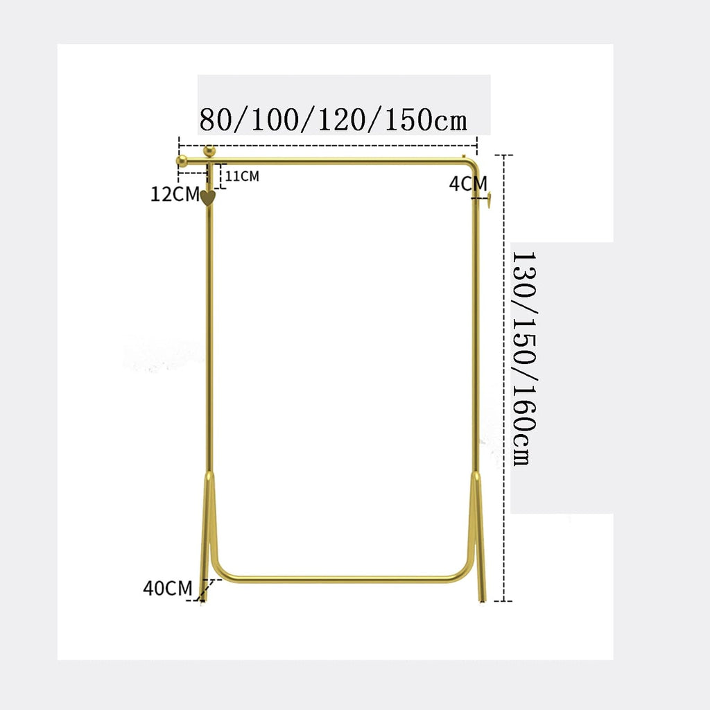 Clothing Garment Rack,Clothing Store Retail Display Clothes Racks Commercial Freestanding Hanger for Hanging Clothes,Heavy Duty Organizer Storage Shelf for (B-80x40x130cm