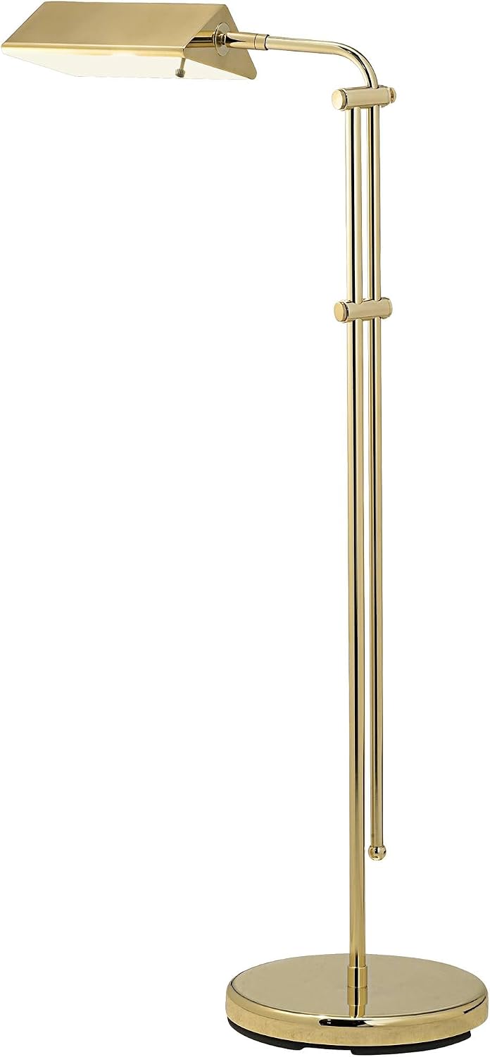 Regency Hill Tony Traditional Farmhouse 54' Tall Standing Floor Lamps Set of 2 Lights Pharmacy Task Adjustable Gold Brass Finish Living Room Bedroom House Reading Office Home Decor Entryway Dining