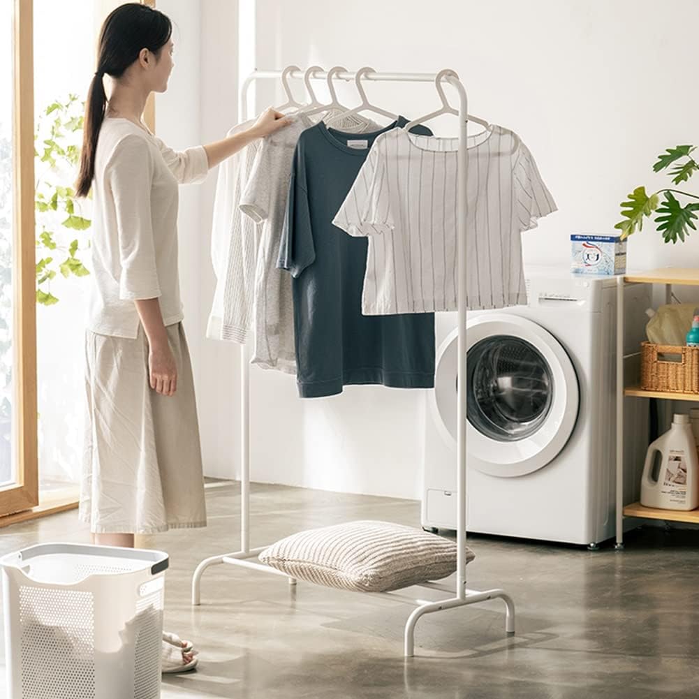 Freestanding Portable Metal Garment Rack, for Hanging Clothes Coats Skirts Shirts Sweaters, for Bedroom Guest Room, 86cm
