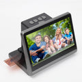 Digital Film Scanner with Large 5inch LCD Screen, HD Screen Film Slide Scanner Convert 135 126KPK 110 Super 8mm Film Monochrome Slide to 48MP JPEGs