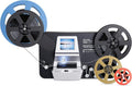 8mm & Super 8 Film to Digital Converter, Film Scanner Digitizer with 2.4' Screen, Convert 3' 5' 7' 9' Reels into 1080P Digital MP4 Files,Sharing & Saving on 32GB SD Card