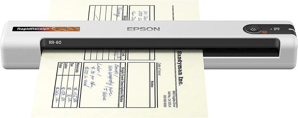 Epson RapidReceipt RR-60 Mobile Tax Receipt and Color Document Scanner with Complimentary Data Management Software for PC & Mac