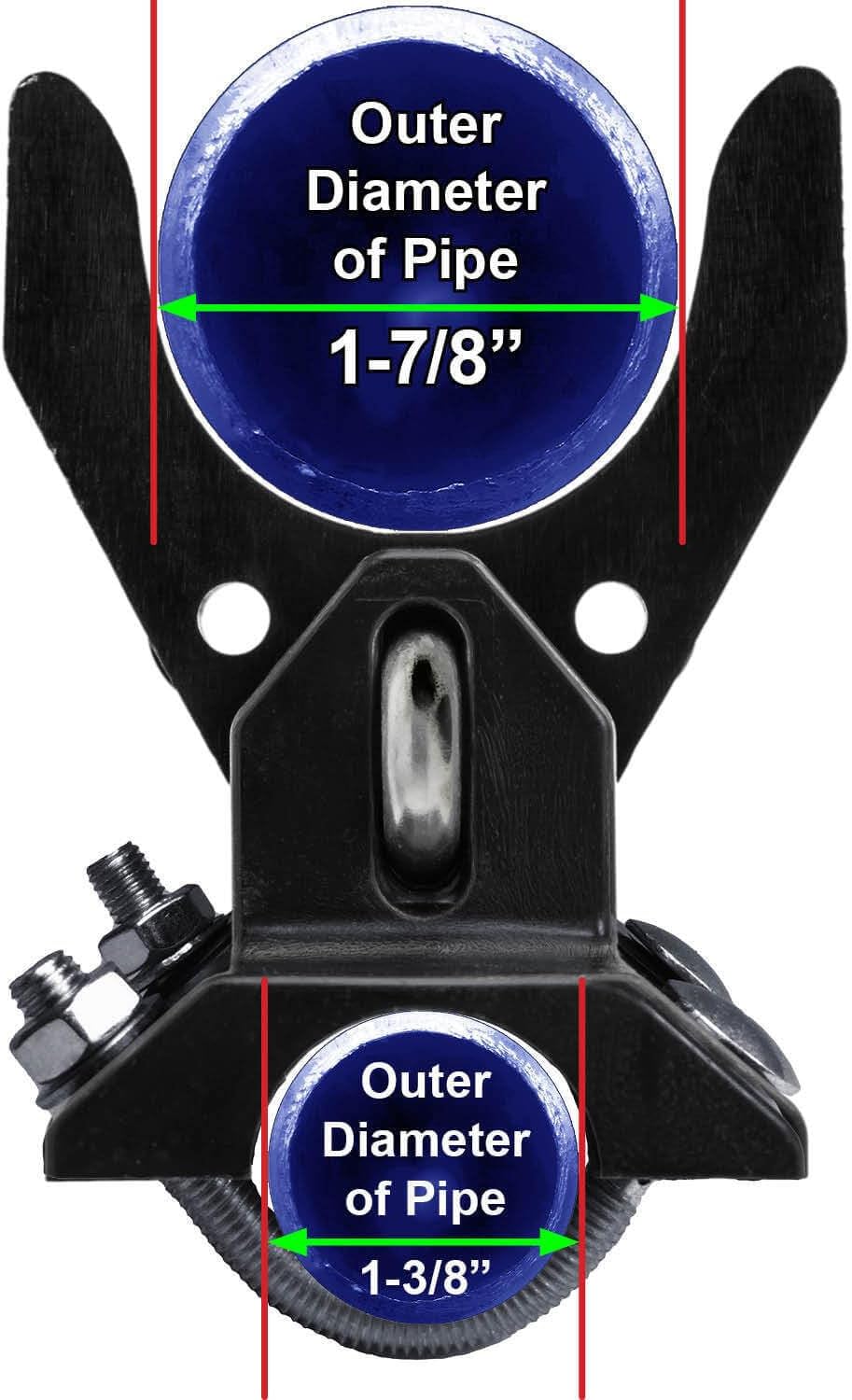 Push Style Pool Gate Latch for Chain Link 1-3/8' Gate Frames and 1-7/8' Gate Posts - CASE Qty 35
