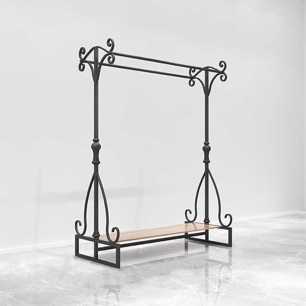 Heavy Duty Garment Racks,Freestanding Rack with Storage Shelves,for Hanging Clothes Coats Skirts Shirts Sweaters(150X50X160cm)