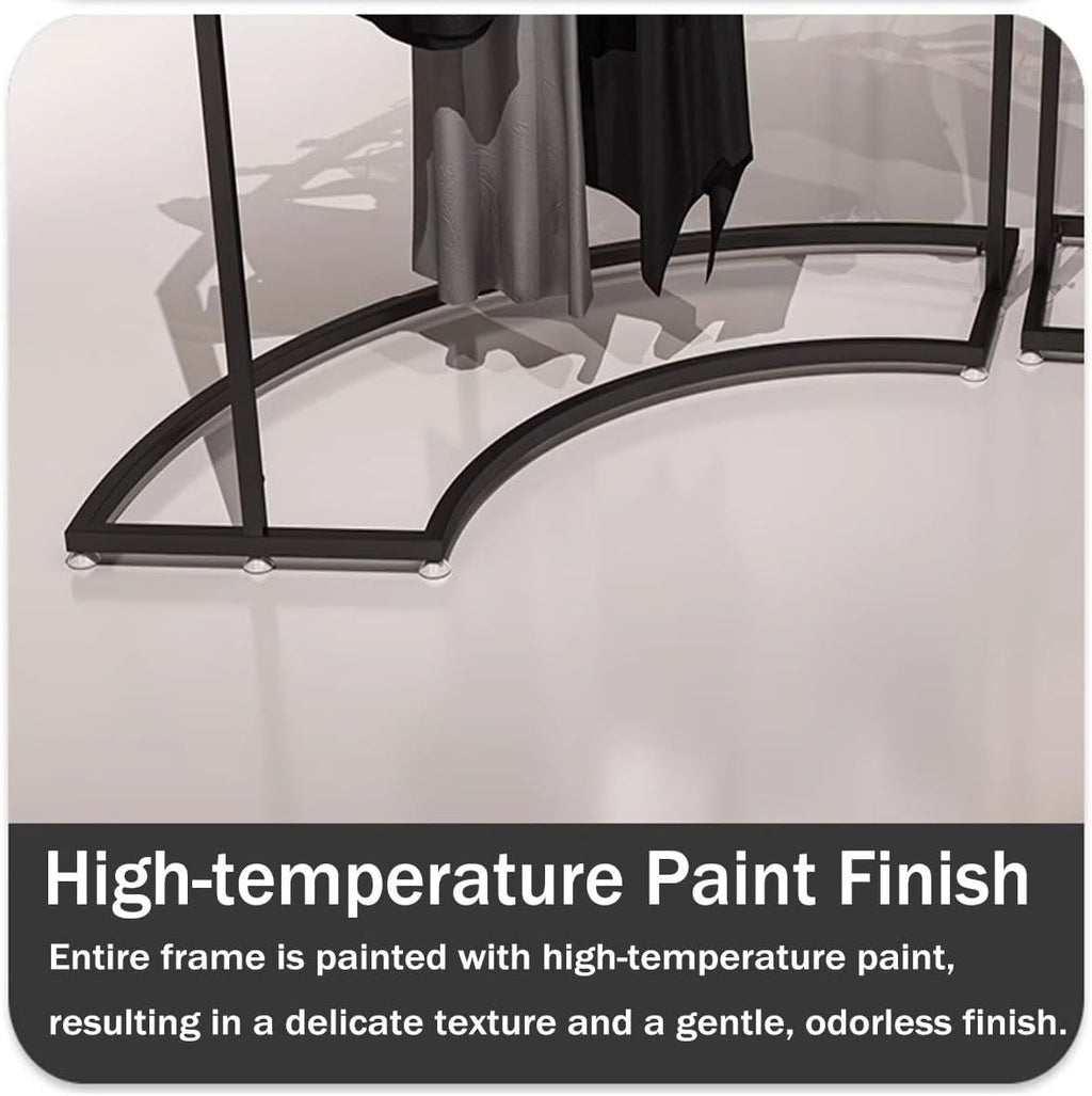 Industrial Iron Garment Rack for Hanging Clothes 52.4in/61in Commercial Freestanding Clothes Hanging Rack for Coats, Shirts, Dress Home Heavy Duty Clothing Racks(87x45x155cm/34.3x17.7x61in)