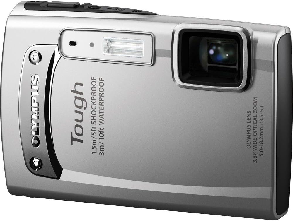 OM SYSTEM OLYMPUS TG-310 Tough 14 MP Digital Camera, 3.6x Wide Optical Zoom (28mm), 2.7' LCD, (Silver) (Old Model)