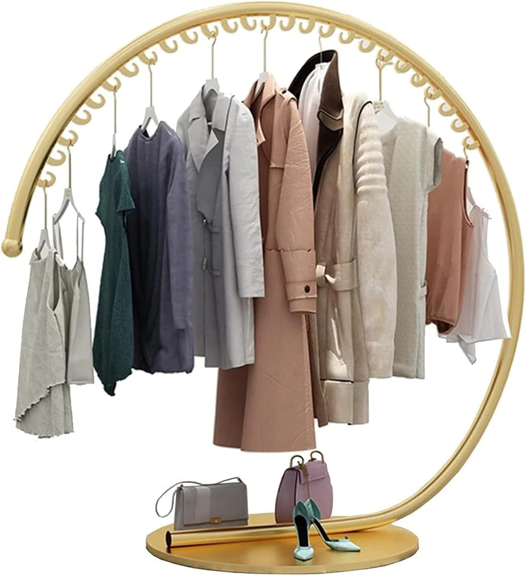Clothing Store Industrial Display Stands, Clothes Rail, Metal Clothes Rail, Freestanding Garment Rack Hanger, 110 Lb Total Max, Clothes Rail Heavy Duty, Han(A-180x170cm