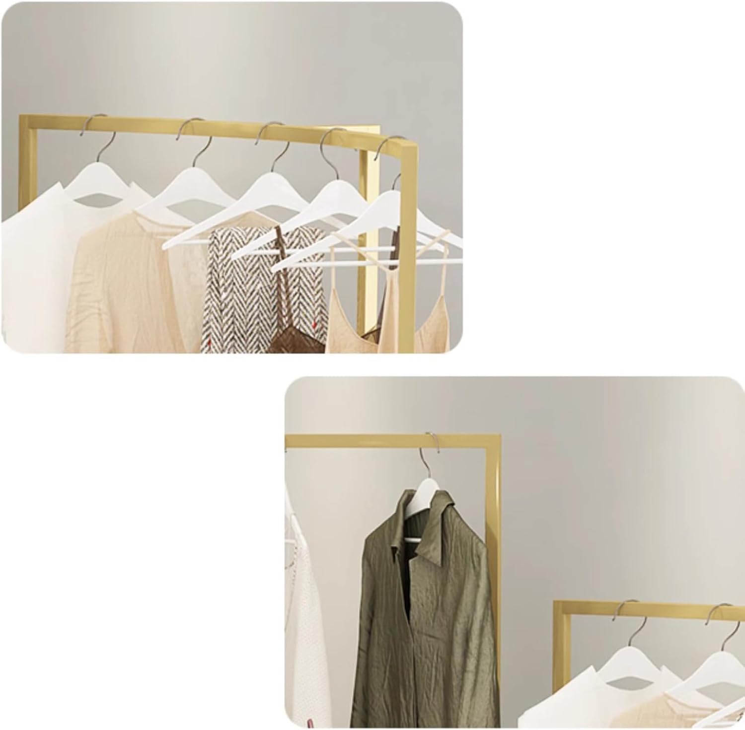 Heavy Duty Coat Rack, Garment Rack Freestanding Metal Clothing Rack with Curved Base Design, Heavy Duty Clothes Rail for Clothing Store Commercial Home (85X45X135CM)