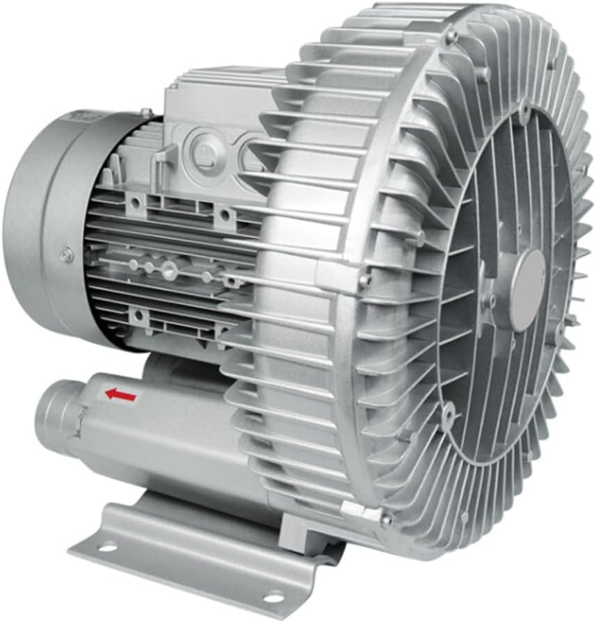 Regenerative Blower 50Hz High Pressure Ring Blower Fish Pond Centrifugal Blower Aluminum Alloy Single Phase 110v Vortex Blower, for Sewage Aeration 0.24HP/0.5HP/1.01HP/1.49HP(1100W/1.49HP)