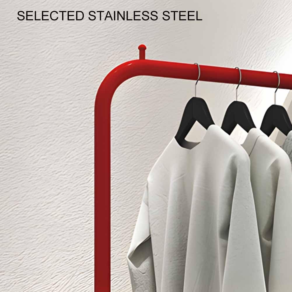 Freestanding Garment Display Retail Rack, Standing Hanging Stand, Multi-Purpose Metal Shelf, Hanging Clothes Organizer Rail for Display and Storage(80x40x150 cm)